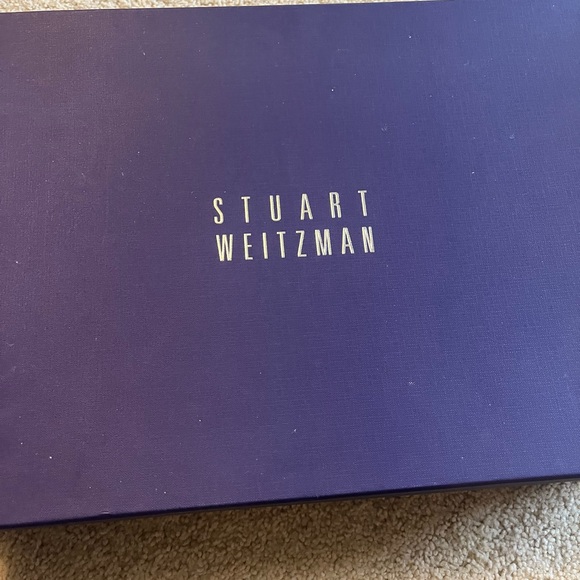 Stuart Weitzman Skyline Platform Heel Knee Boot Gray Black Suede - Picture 6 of 7